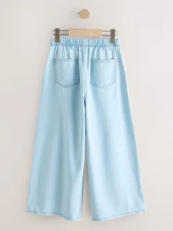 Lichtblauw - Pullon Wide Leg Jeans (3-16yrs)