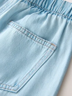 Lichtblauw - Pullon Wide Leg Jeans (3-16yrs)