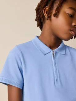 Lichtblauw - Short Sleeve Polo Shirt and Shorts Set (3-16yrs)