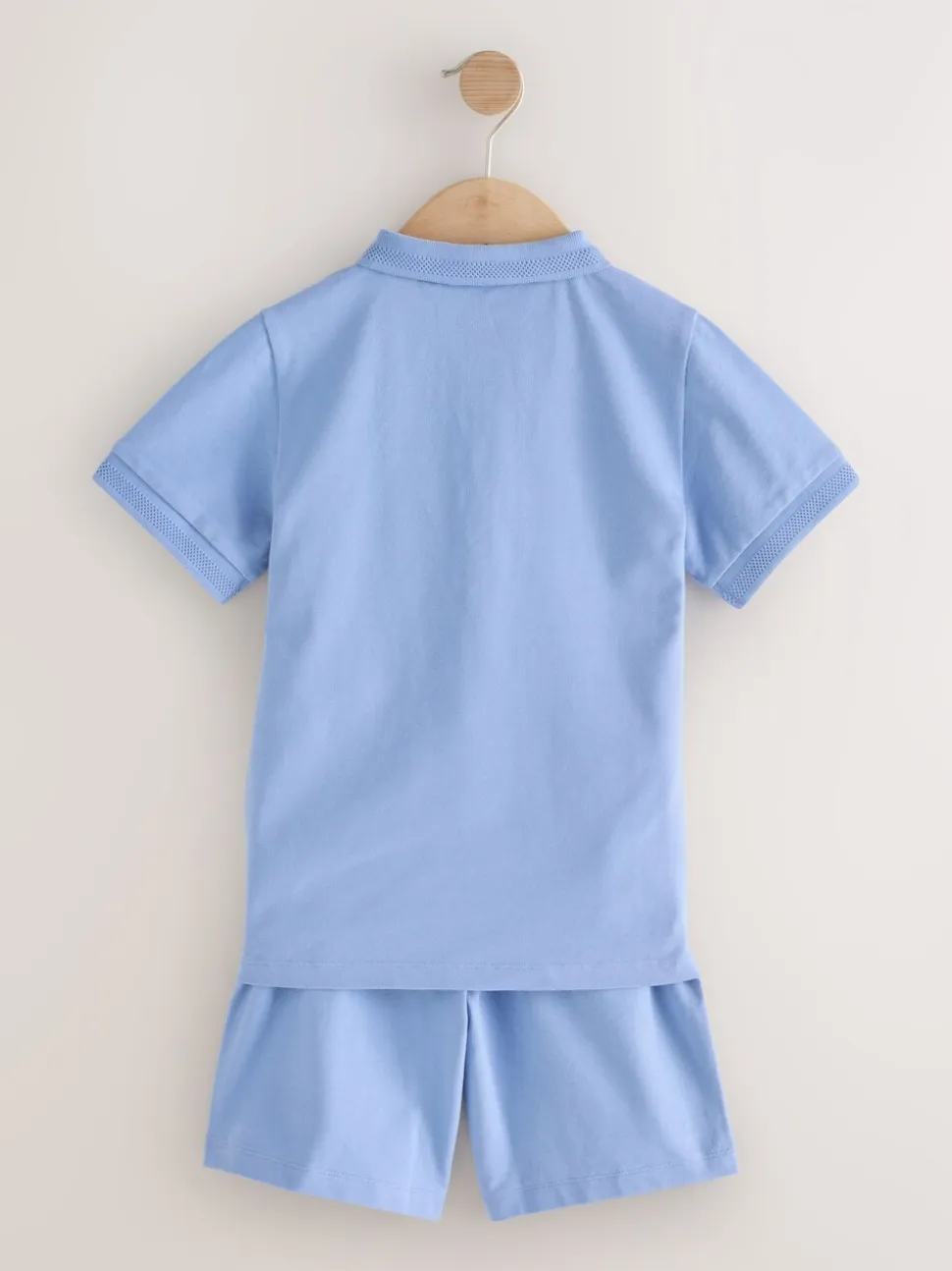 Lichtblauw - Short Sleeve Polo Shirt and Shorts Set (3-16yrs)