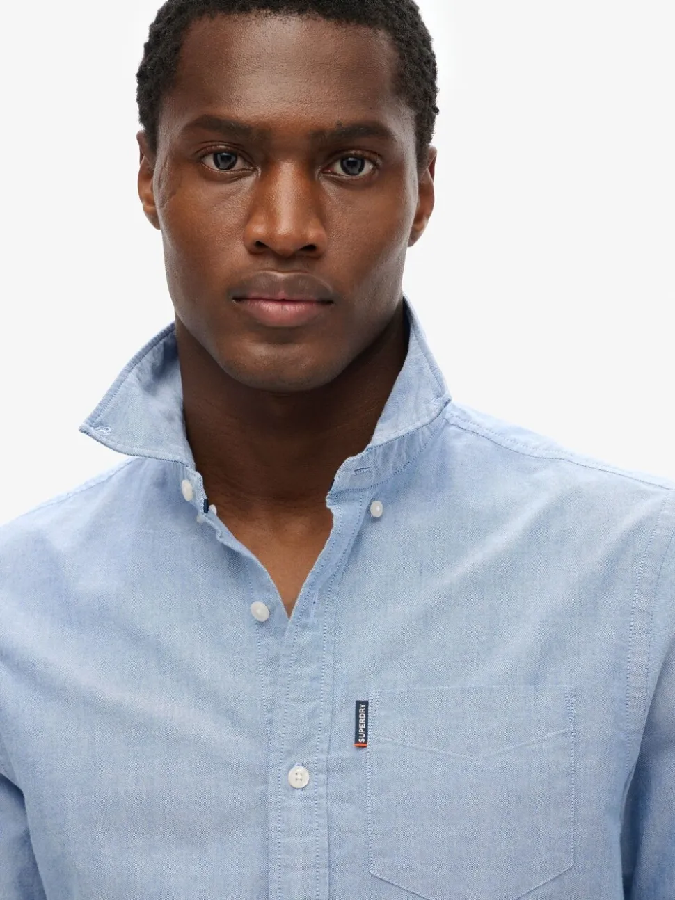 Lichtblauw - Superdry Essentials Oxford Shirt