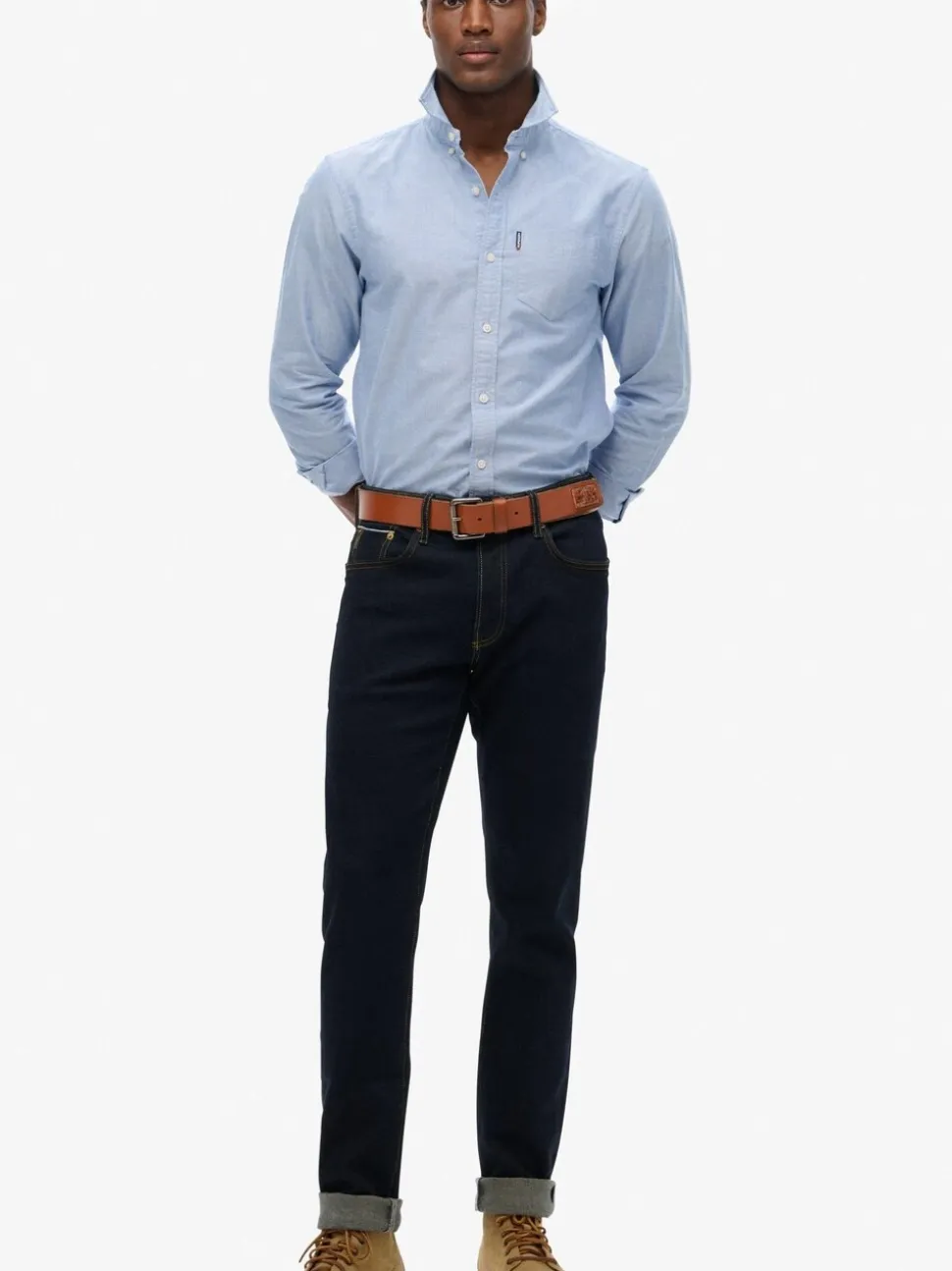 Lichtblauw - Superdry Essentials Oxford Shirt