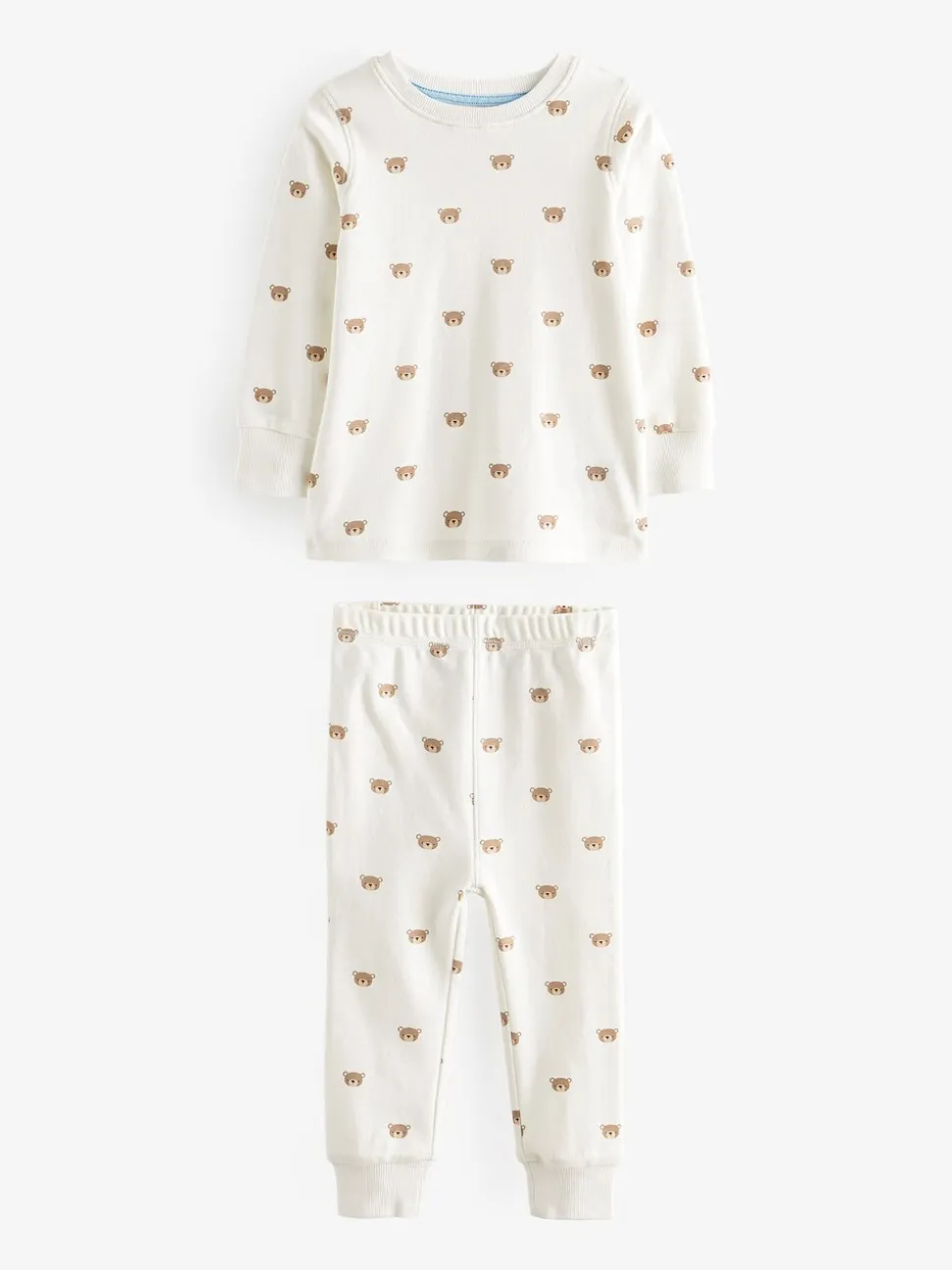 Lichtblauw met beer - Verpakking van 3 knusse pyjama's (9mnd-6jr)