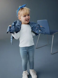Lichtblauwe denim - Jegging met elastische taille (3 mnd-7 jr)