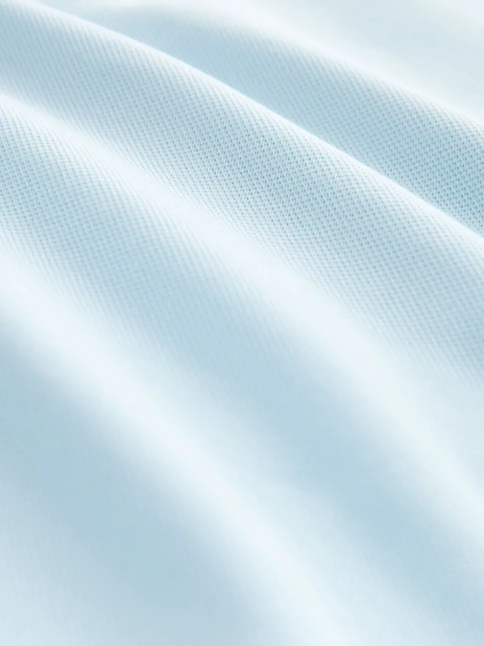 Lichtblauwe ottoman - Regular fit poloshirt met korte mouwen en contrasterende randen