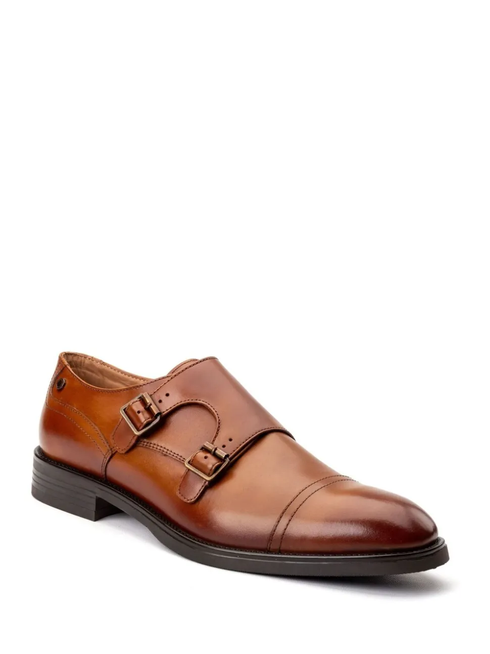 Lichtbruin - Base London Taper Monk Shoe