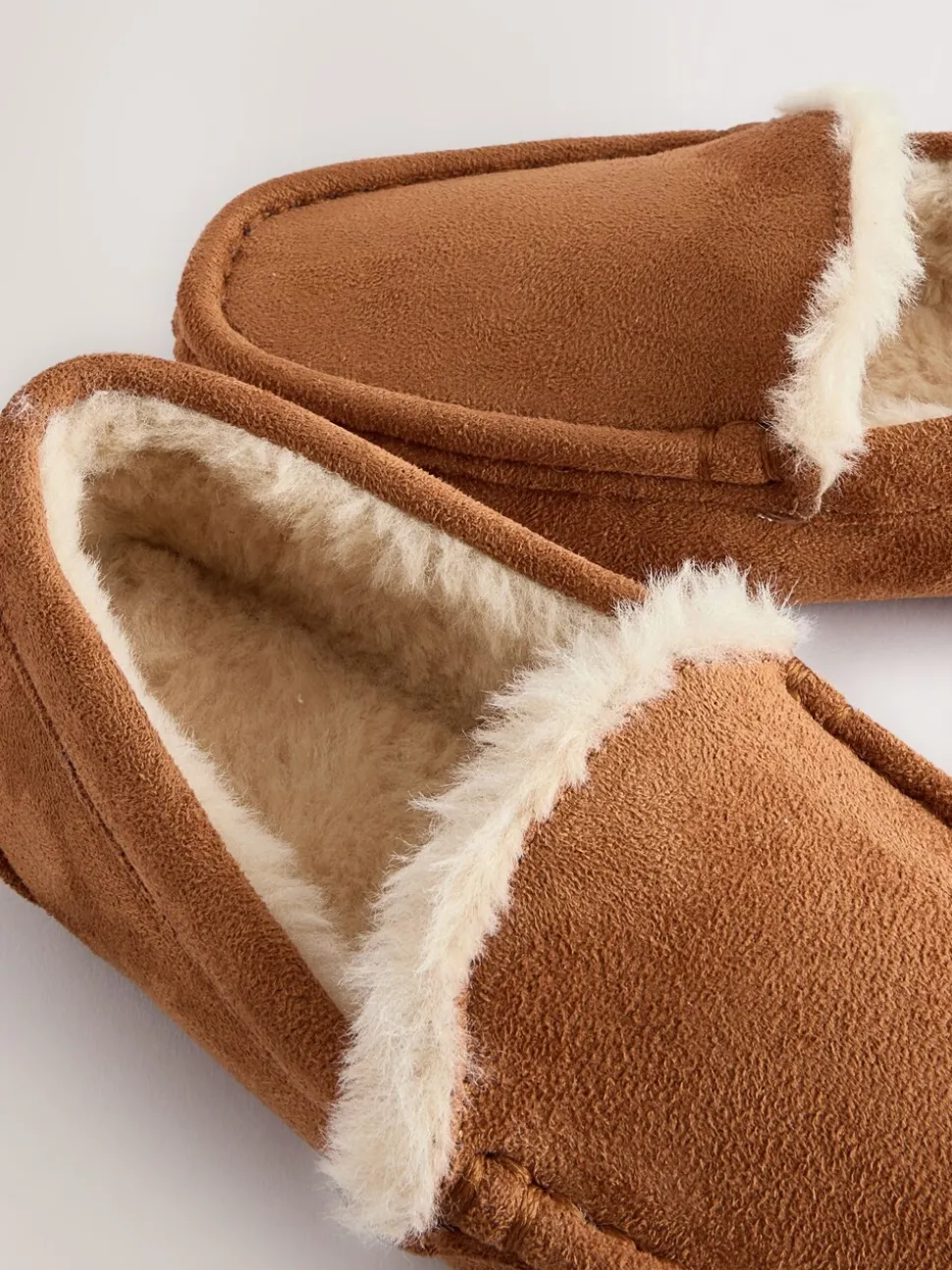 Lichtbruin - Behaaglijke pantoffels met mocassin