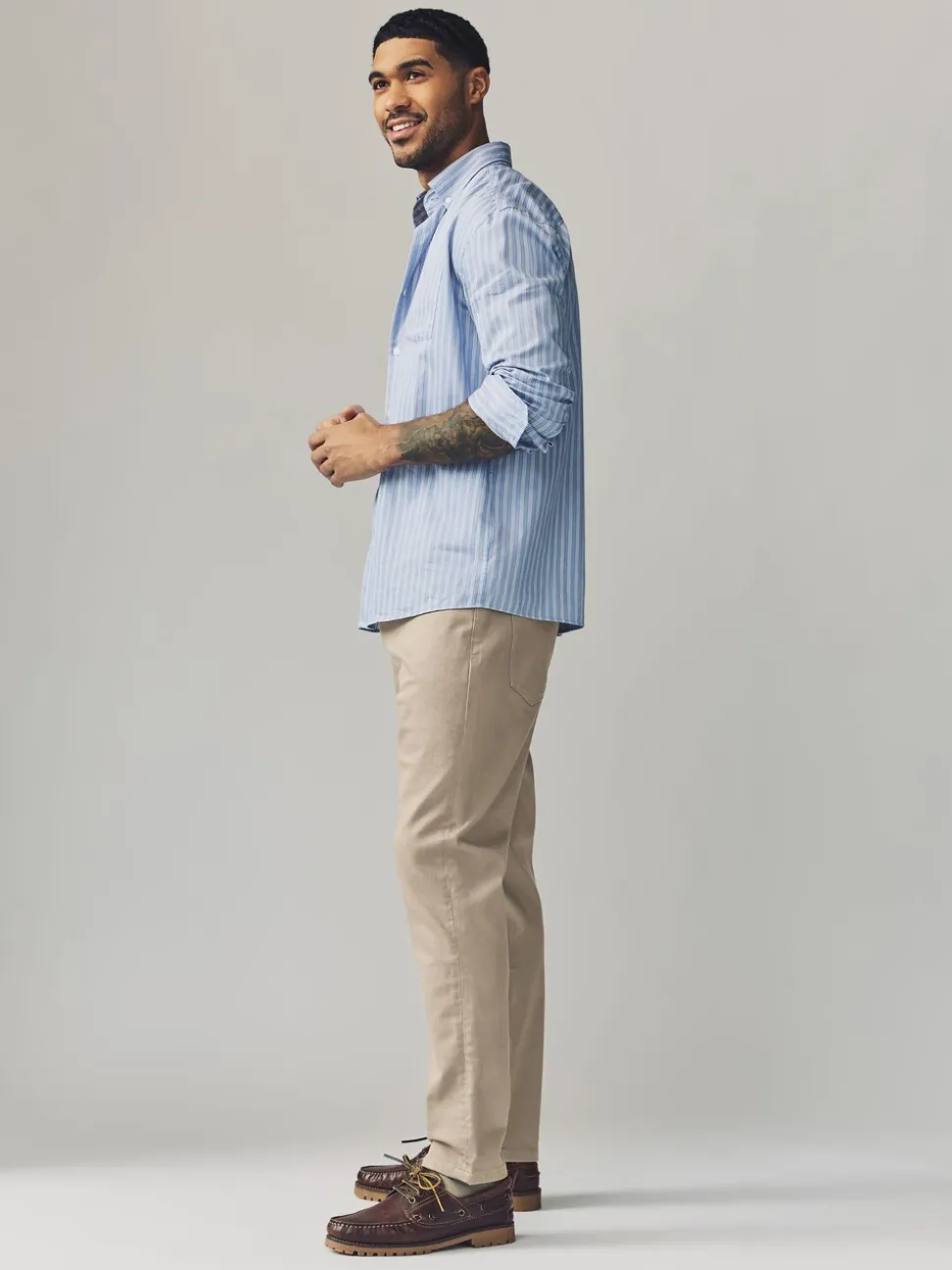 Lichtbruin - Enkele - Slim fit klassieke stretchy jeans