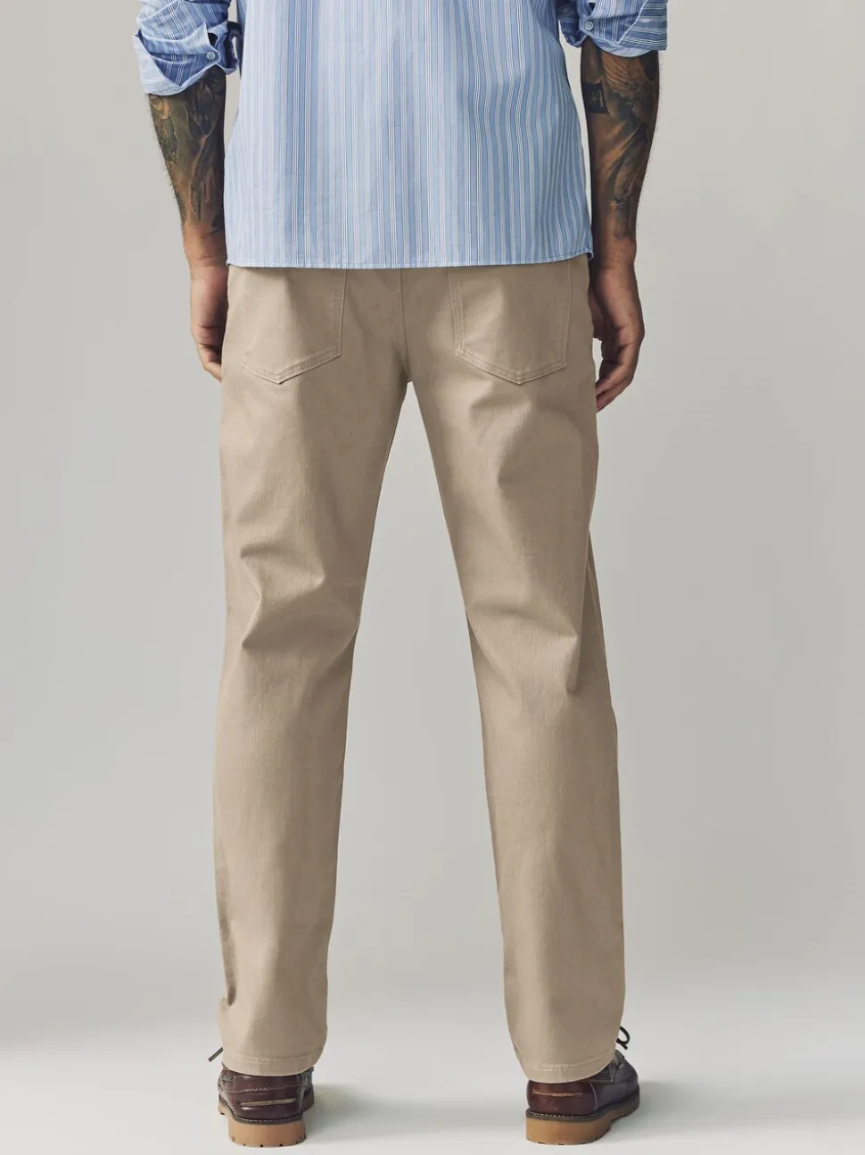 Lichtbruin - Enkele - Slim fit klassieke stretchy jeans