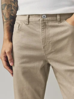 Lichtbruin - Enkele - Slim fit klassieke stretchy jeans