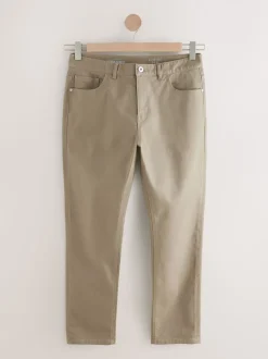 Lichtbruin - Enkele - Slim fit klassieke stretchy jeans