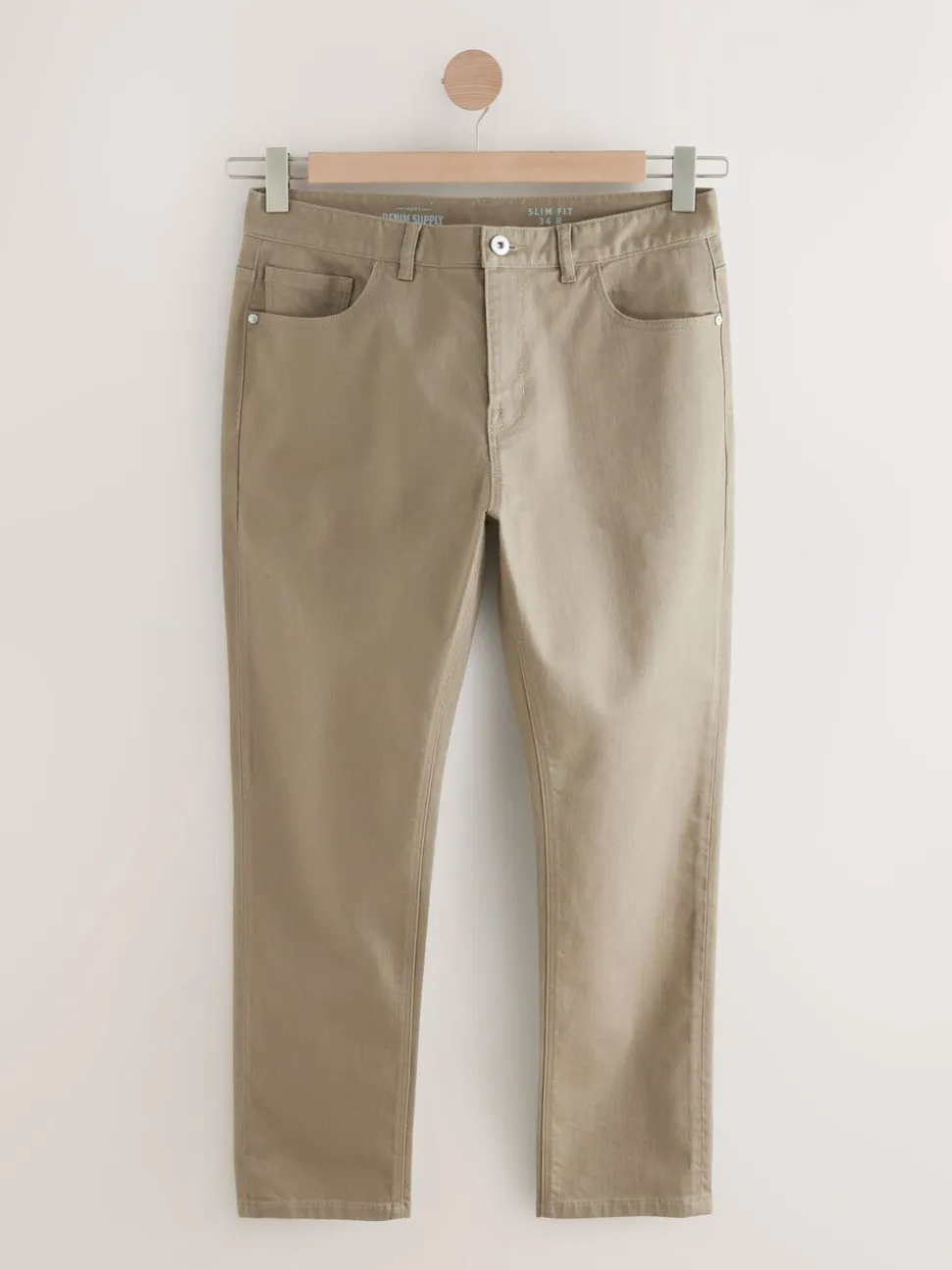 Lichtbruin - Enkele - Slim fit klassieke stretchy jeans