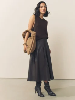 Lichtbruin - Faux Suede Weave Shoulder Bag