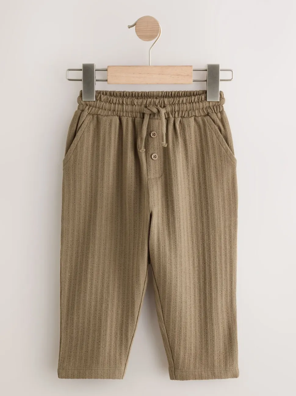 Lichtbruin - Jersey joggingbroek met textuur (3 mnd-7 jr)