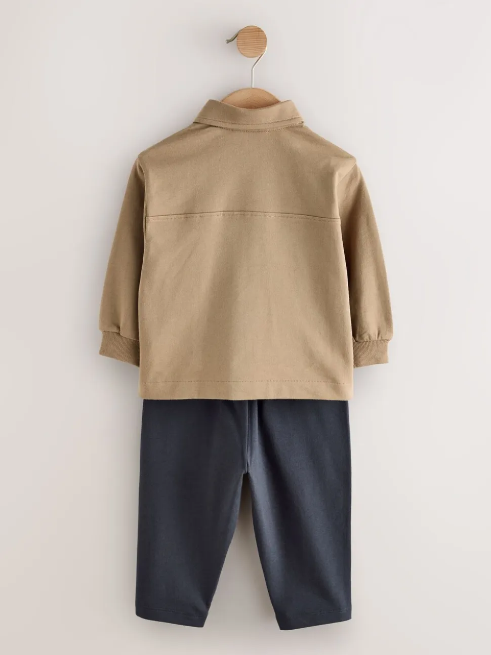 Lichtbruin - Jersey Shirt T-Shirt and Joggers 3 Piece Set (3mths-7yrs)