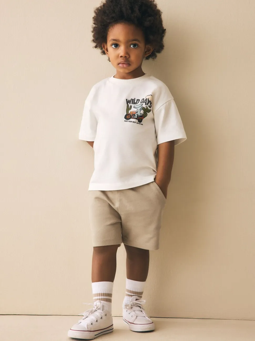 Lichtbruin - Jersey short (3 mnd-7 jr)