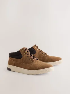 Lichtbruin - Knitted Collar Ankle Boots