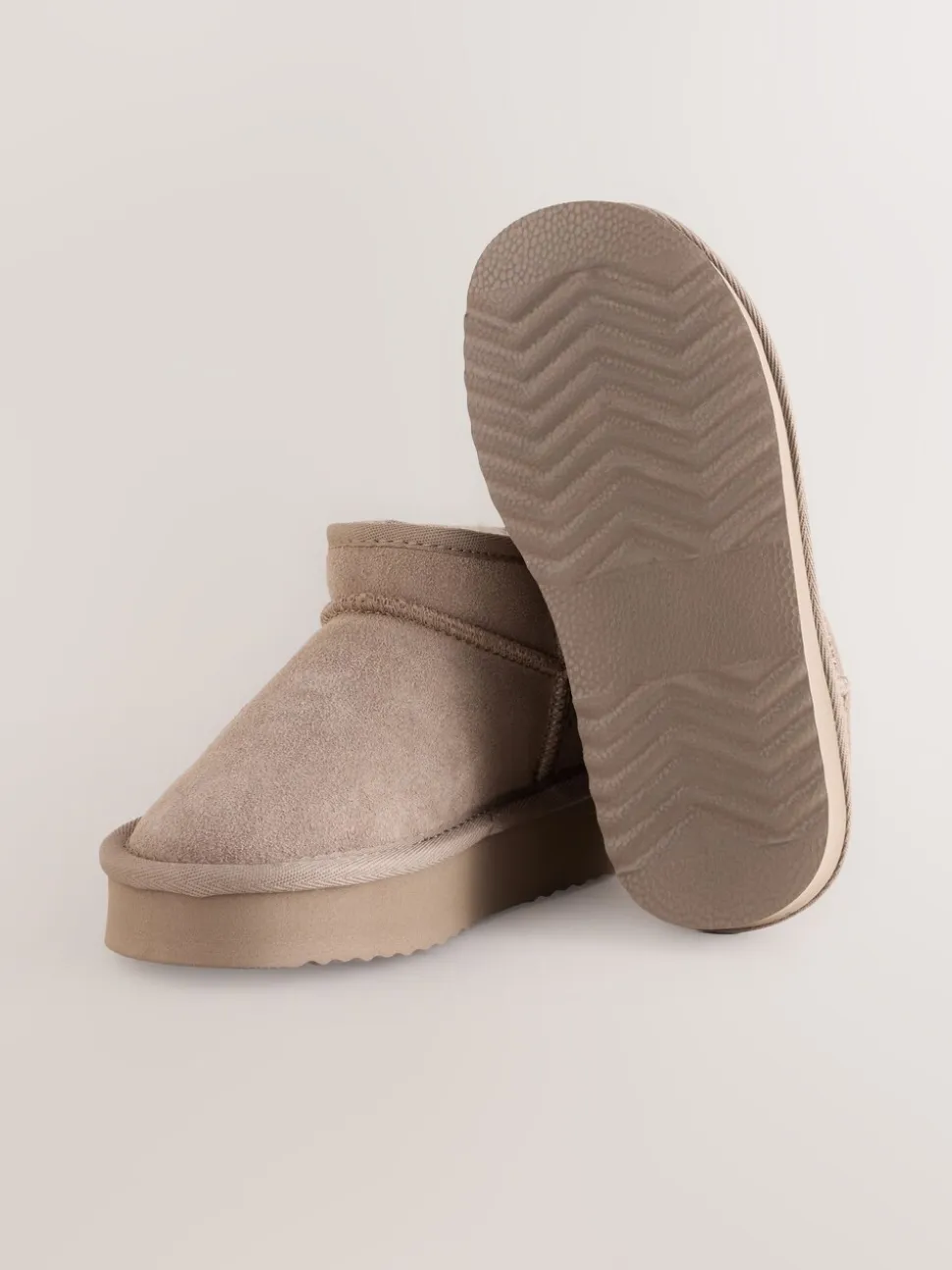Lichtbruin - Lage schoenen mini warmgevoerde waterafstotende suède Boots