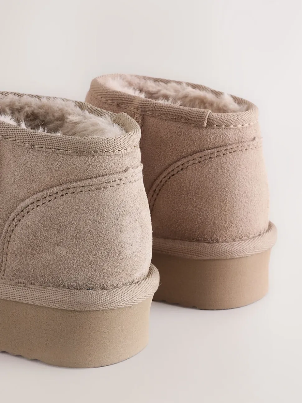 Lichtbruin - Lage schoenen mini warmgevoerde waterafstotende suède Boots
