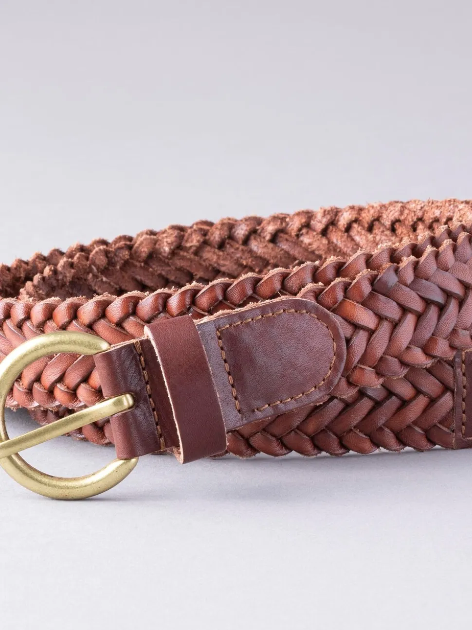 Lichtbruin - Lakeland Leather Waverton gevlochten riem