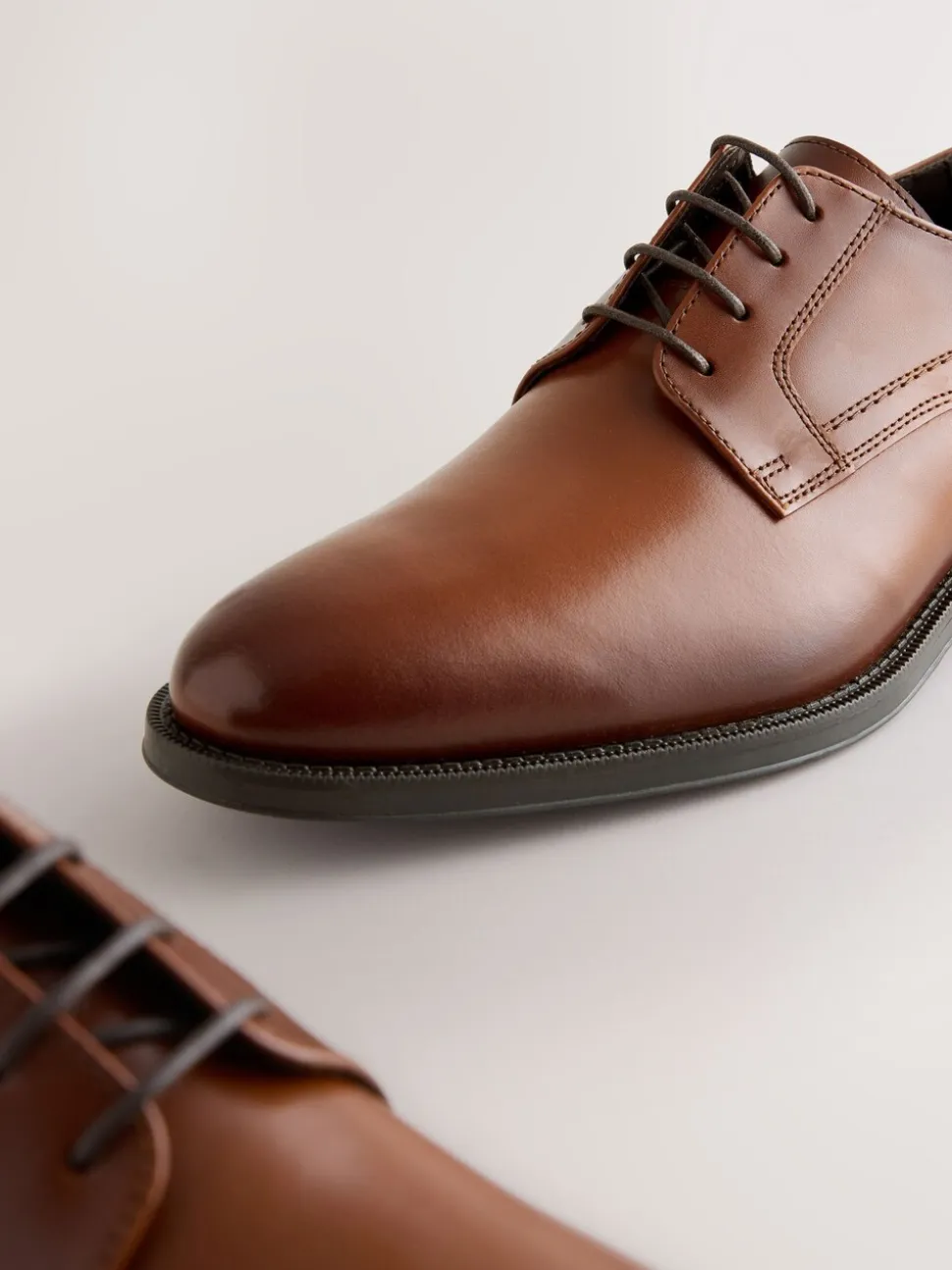 Lichtbruin - Leren Derby schoenen