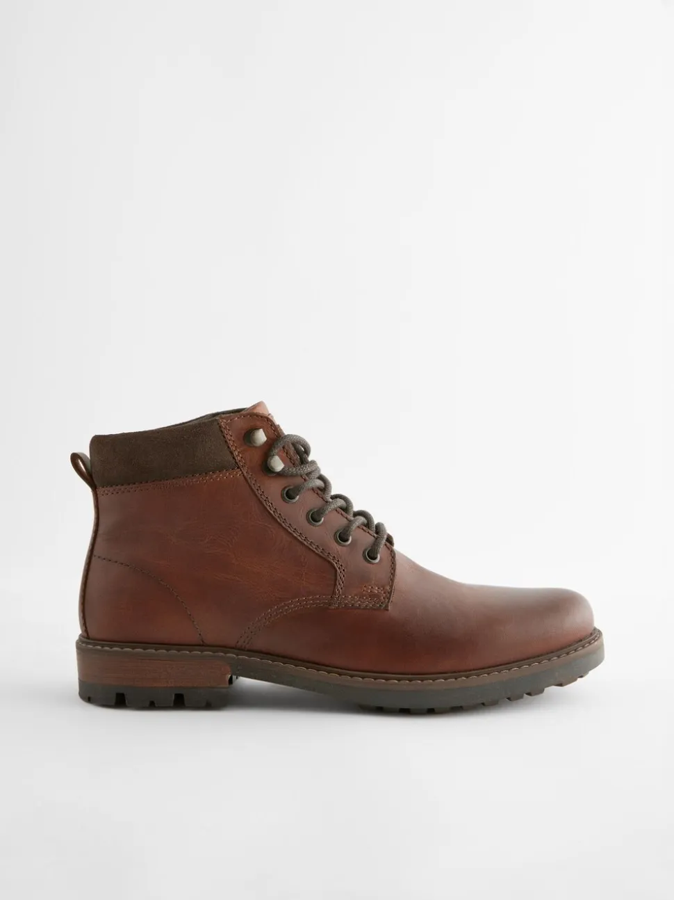 Lichtbruin - Leren hoge schoenen