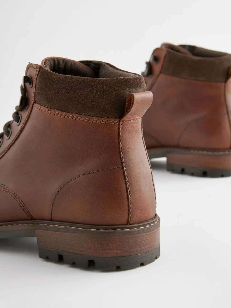 Lichtbruin - Leren hoge schoenen