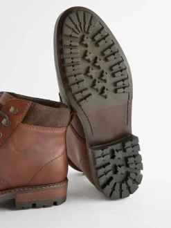 Lichtbruin - Leren hoge schoenen