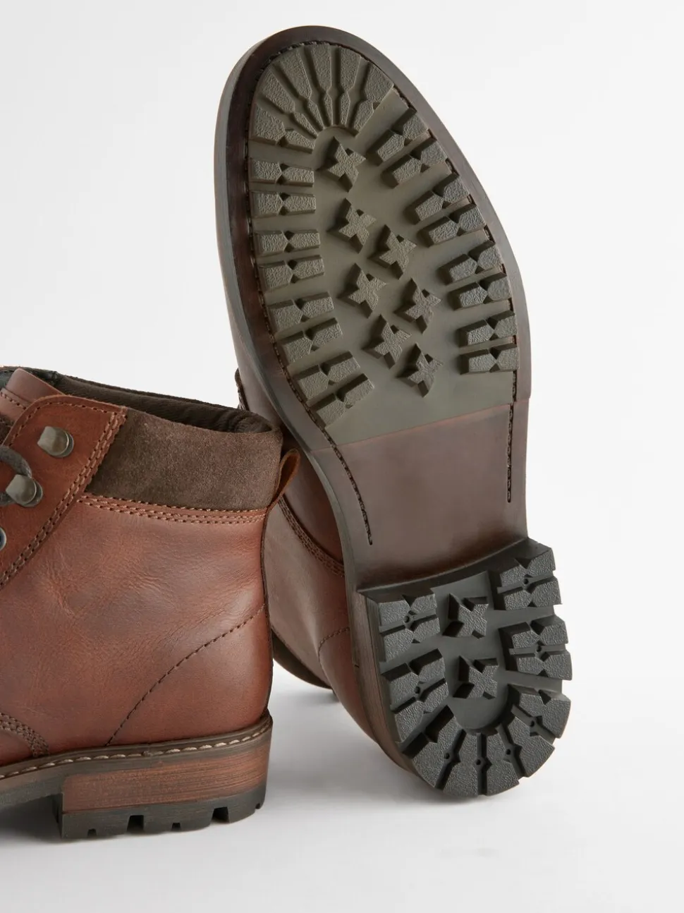 Lichtbruin - Leren hoge schoenen