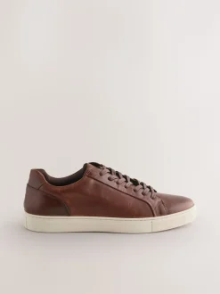 Lichtbruin - Leren sneakers