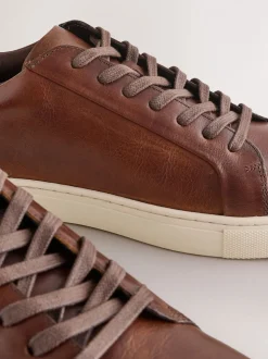 Lichtbruin - Leren sneakers