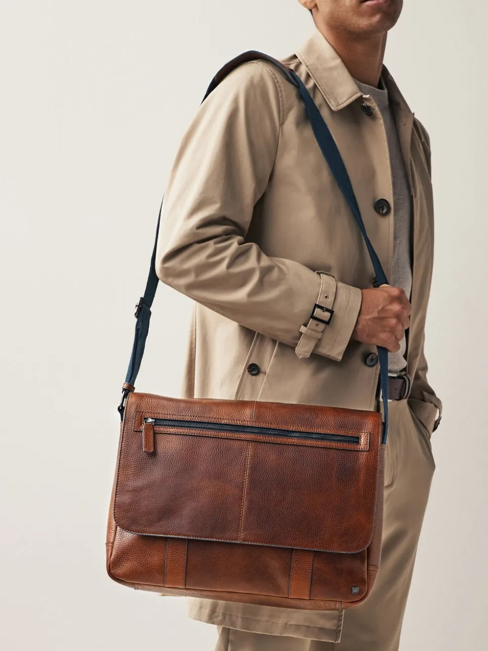 Lichtbruin - Messenger-tas