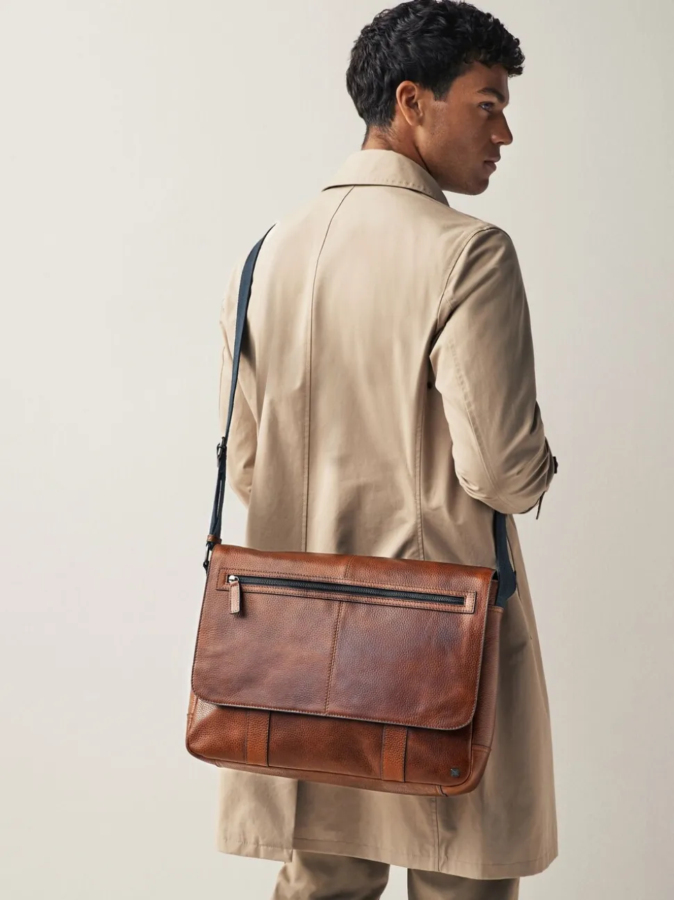 Lichtbruin - Messenger-tas