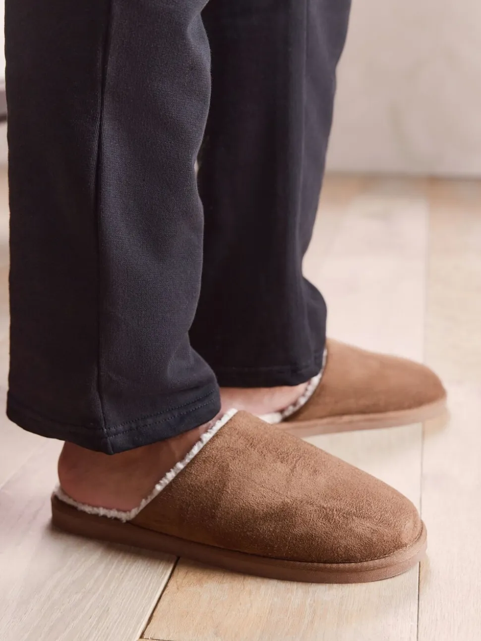 Lichtbruin - Microsuede Mule Slippers