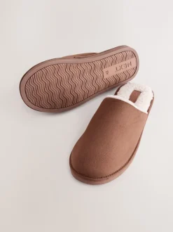Lichtbruin - Microsuede Mule Slippers