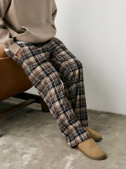 Lichtbruin - Microsuede Taped Mule Slippers