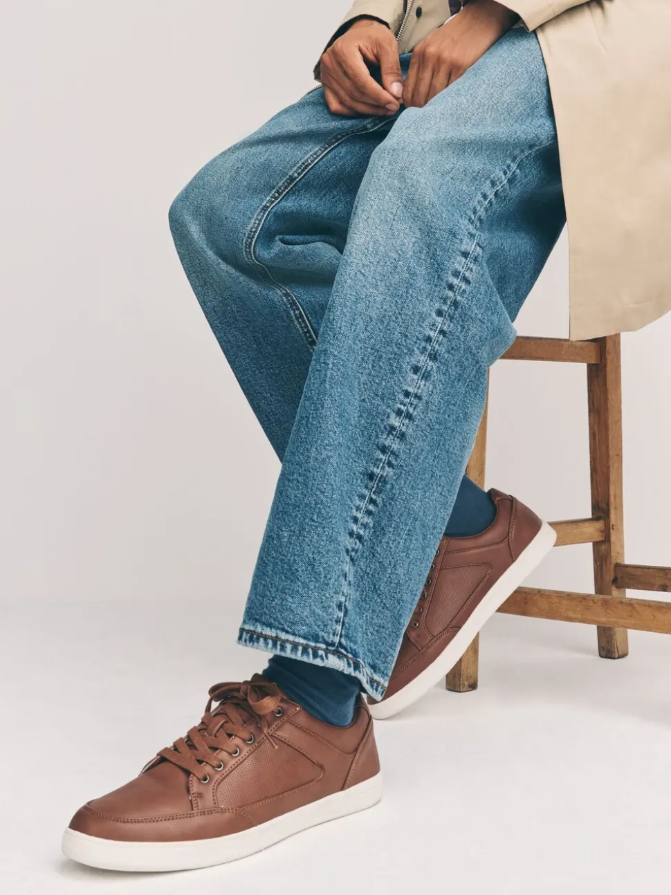 Lichtbruin - Modieus casual sneakers