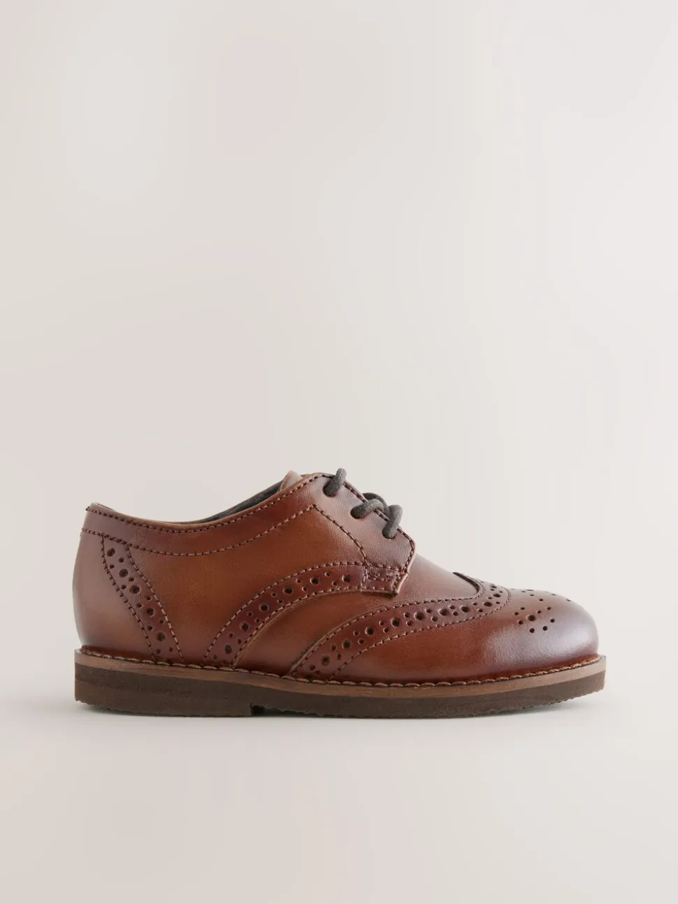 Lichtbruin - Modieuze brogues van leer