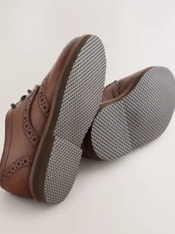 Lichtbruin - Modieuze brogues van leer