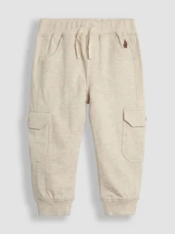 Lichtbruin & naturelkleurig gemêleerd - JoJo Maman Bébé Cargo 100% Cotton Joggers 2 Pack