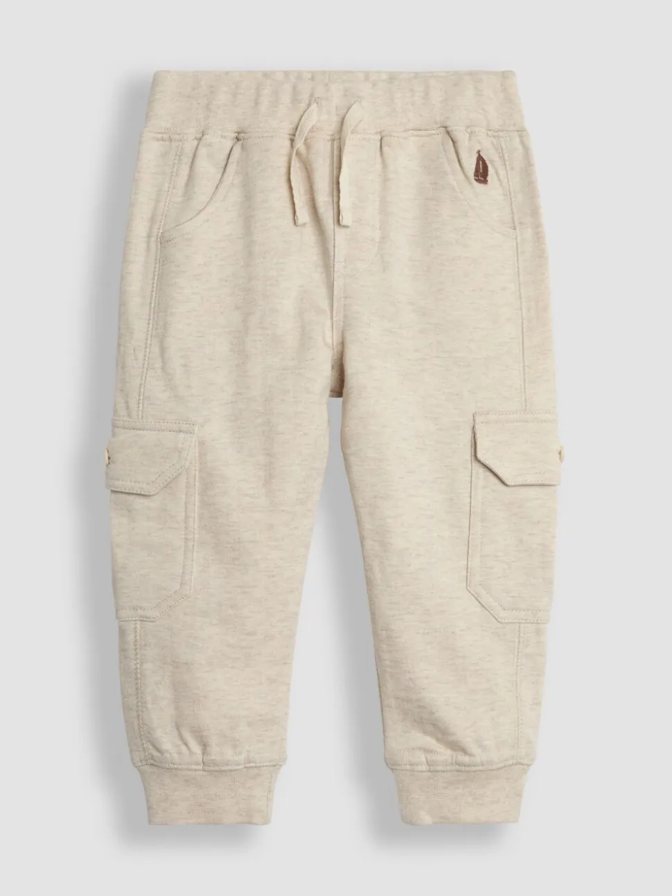 Lichtbruin & naturelkleurig gemêleerd - JoJo Maman Bébé Cargo 100% Cotton Joggers 2 Pack