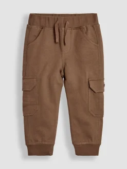 Lichtbruin & naturelkleurig gemêleerd - JoJo Maman Bébé Cargo 100% Cotton Joggers 2 Pack