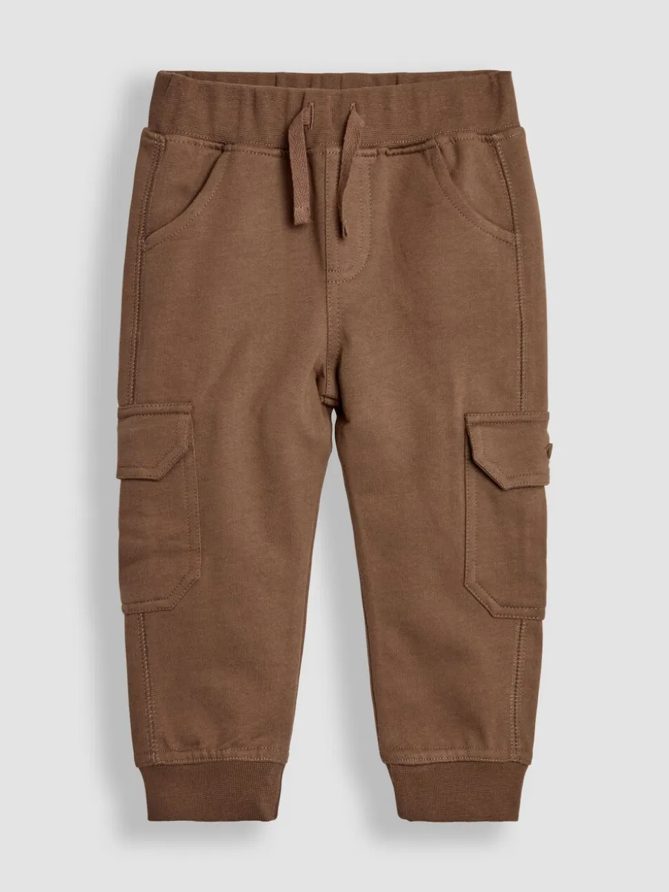 Lichtbruin & naturelkleurig gemêleerd - JoJo Maman Bébé Cargo 100% Cotton Joggers 2 Pack
