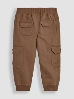 Lichtbruin & naturelkleurig gemêleerd - JoJo Maman Bébé Cargo 100% Cotton Joggers 2 Pack