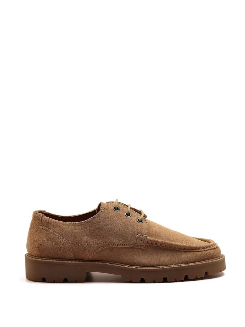 Lichtbruin - Off The Hook Harvey Suede Leather Casual Lace-Up Boat Shoes