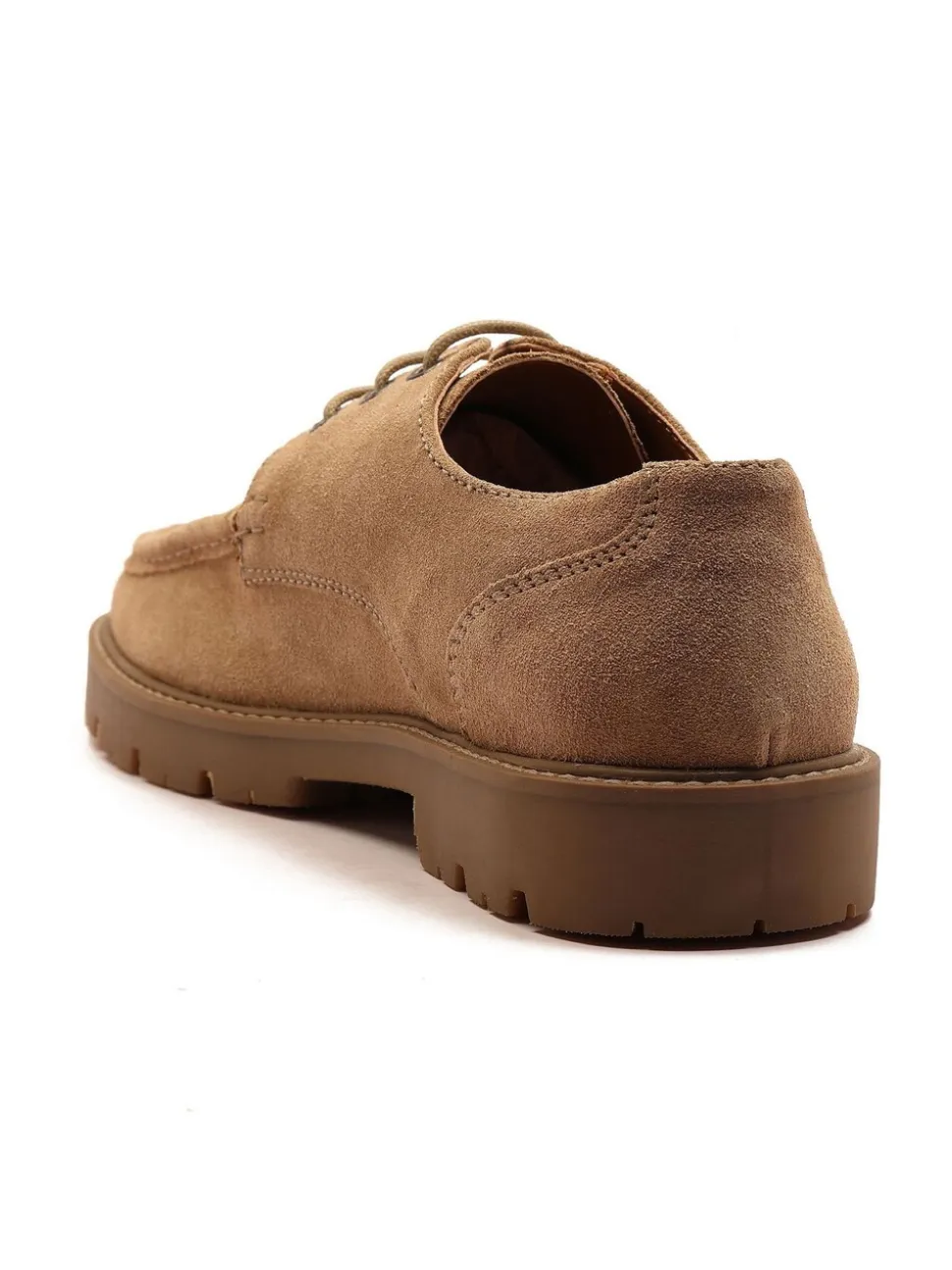 Lichtbruin - Off The Hook Harvey Suede Leather Casual Lace-Up Boat Shoes