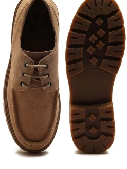 Lichtbruin - Off The Hook Harvey Suede Leather Casual Lace-Up Boat Shoes
