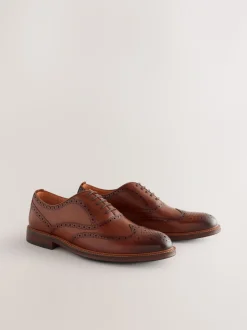 Lichtbruin - Oxford Wingcap Leather Shoes