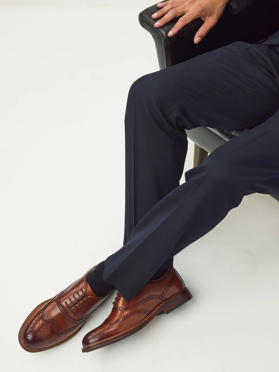 Lichtbruin - Oxford Wingcap Leather Shoes
