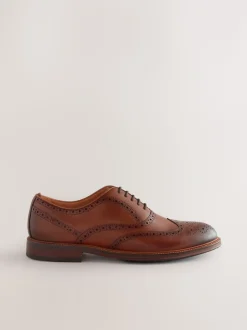 Lichtbruin - Oxford Wingcap Leather Shoes